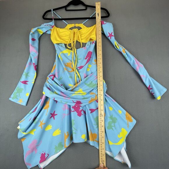 Marshall‎ Columbia Disney Little Mermaid Ariel Bikini Cutout Mini Dress Sz Small - Picture 15 of 16